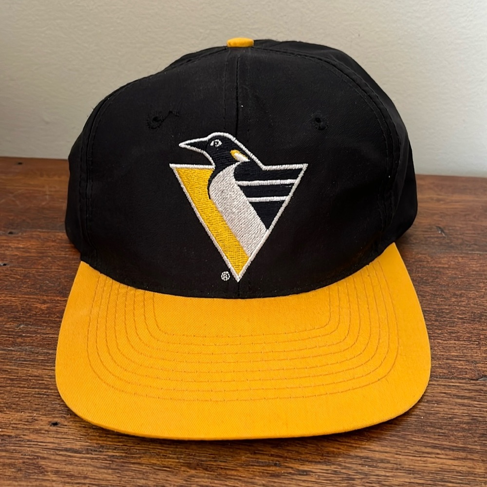Rare Vtg Vintage 1990s 90s Pittsburgh Penguins Hockey NHL Cap Hat Snapback